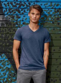 T-shirt b&c triblend v-hals voor heren