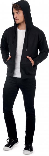 Sweatshirt b&c met capuchon met rits id.205