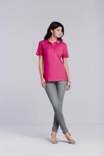 Poloshirt gildan dubbel gestikt voor dames softstyle