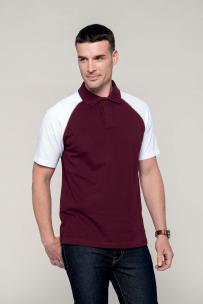 Poloshirt kariban base ball korte mouwen