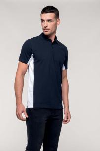 Poloshirt kariban vlag twee kleuren korte mouwen