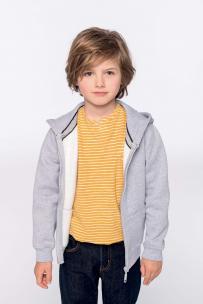 Sweat-shirt kariban capuchon met rits voor kids