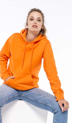 Sweat-shirt kariban met capuchon voor dames