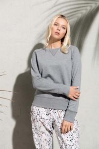 Sweat-shirt kariban bio ron hals raglan mouwen voor dames