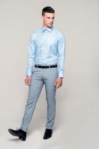 Hemd kariban getailleerd lange mouwen strijkvrij