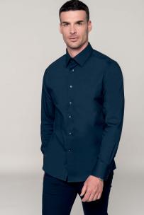 Overhemd kariban katoen/élasthanne lange mouwen