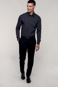 Overhemd kariban popeline lange mouwen