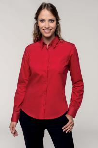 Bloes kariban popeline lange mouwen voor dames