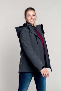 Parka kariban softshell gevoerd met capuchon voor dames