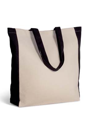 Draagtas kimood cabas twee kleuren in katoe