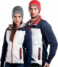 Muts k-up met contrasteren band twee kleuren