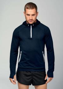 Sweat-shirt proact met capuchon 1/4 rits sport