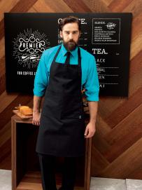 Schort premier met befje "fairtra"