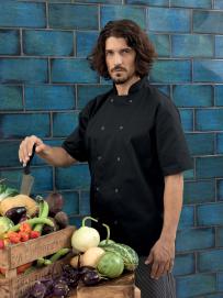 Schort premier voor keuken korte mouwen met drukknoppen