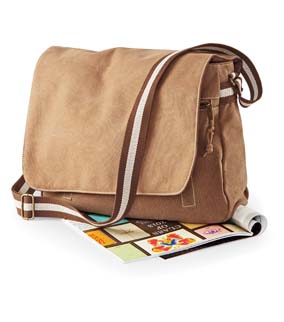 Koerierstas quadra vintage van doek