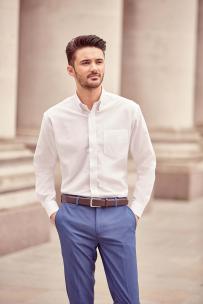 Overhemd russell voor mane lange mouwen oxford