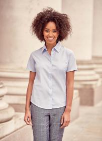 Bloes russell overhemd voor vrouw met korte mouwen oxford