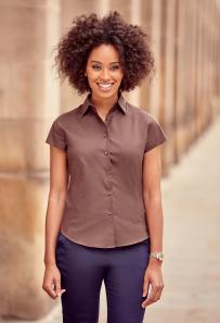 Bloes russell getailleerd korte mouwen voor dames