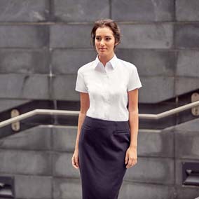 Bloes russell korte visgraat mouwen voor dames