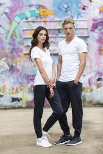 T-shirt skinni fit v-hals voor heren feel good