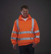 Sweat-shirt yoko 1/4 rits hoge zichtbaarheid